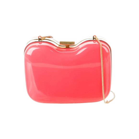 Retro, Fendi two way- clutch red & tortoise shell Lucite clam shell style purse - Picture 6 of 16